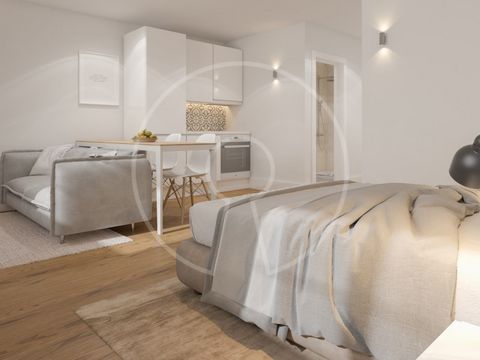 New T1, overlooking the Douro River and the city of Porto, in a fully rebuilt palace. The T1 is located on the 1st floor of the Palácio Fervença Development and consists of a living room with kitchenette, 1 suite and 2 bathrooms. Due to the architect...