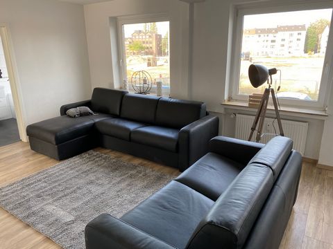 It is a top refurbished apartment (first occupancy). It's the entire first floor of the building. The apartment offers a large and bright living room with a large leather sofa bed (for 2 people), a large bedroom with a large double bed 2 * 2 meters (...