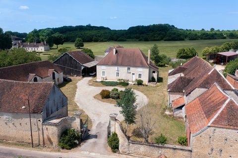 On the territory of Villemorien, acquire this property dating from the 17th century, formerly the farmhouse of the Château de Villemorien. This property of about 142m2 consists of a living/dining room of about 30m2, a separate, fitted and semi-equipp...