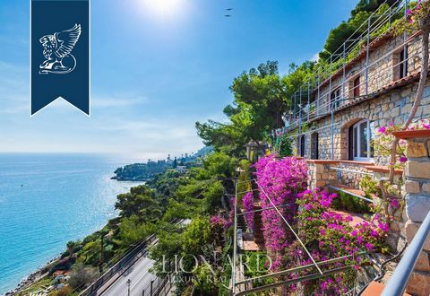 In a scenic position in the enchanting town of Bordighera, overlooking the crystalline sea of Western Ligurian, a few km from France, there is this unique villa is for sale, carved into the rock with a 1.4-hectare terraced garden and a splendid panor...