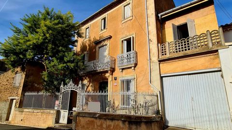 Village with all shops located at 20 minutes from Narbonne and Lezignan Corbieres and 35 minutes from the beach ! Stone buildings comprising a bourgeoise house from 1850 offering a living space of 220 m2, with 7 bedrooms, several lounges, living room...
