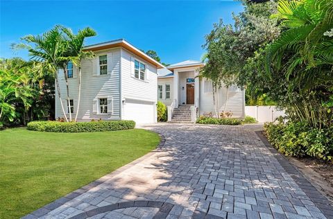 Situated in the highly sought-after Siesta Key area, a short walking distance and convenient access to Shell Beach. This 4 Bedroom, 3 Bath home, BUILT IN 2016, is constructed with concrete block on the first floor and framed 2nd floor capped with dur...