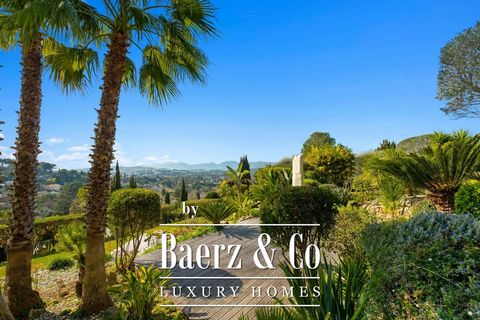 Nestled in the green hills of Mougins, this stunning Californian villa offers breathtaking panoramic views, from the hills to the Mediterranean Sea. Facing South-West and with a surface of approximately 300 square meters, this property has been metic...