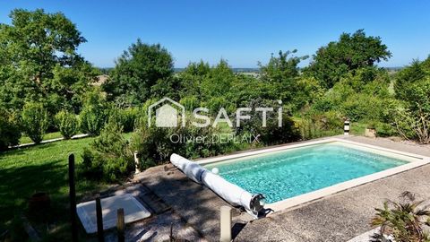 Exceptionnel! Maison contemporaine de plain-pied avec piscine et vue sur les Pyrénées, à 10 minutes de Nérac.