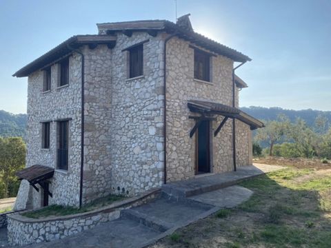 SOLD! 2 completely renovated stone farmhouses with excellent quality finishes, situated in a private location with panoramic views over Umbrian countryside The property is composed of 2 independent stone farmhouses, both in perfect condition. The mai...