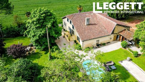A21301CT32 - Beautifully restored and versatile Traditional Gascogne farmhouse with views over the open countryside set in a mature garden with fruit trees. Heated Chlorine pool 8 x 4m Wood stove sauna The property has retained many original features...