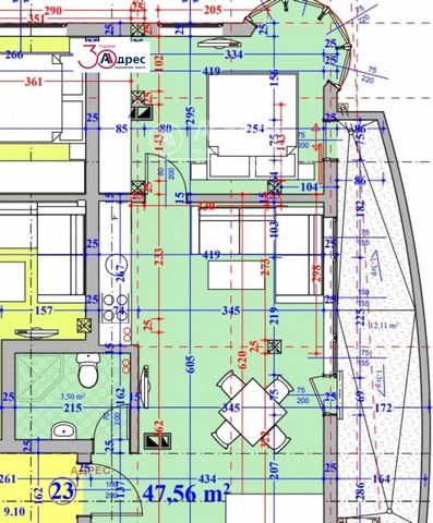 L’appartement d’une chambre se compose d’un salon avec kitchenette avec accès à une terrasse, d’un couloir, d’une chambre, avec accès à une seconde terrasse, d’un couloir et d’une salle de bain avec toilettes. Le village de Kranevo est à seulement 20...