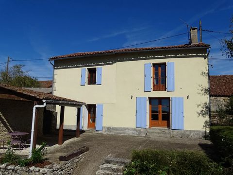 This detached hamlet house offers comfortable accommodation, and fabulous views over the Charente river valley. Entering from the main side entrance, the property offers, on the ground floor, a kitchen, which opens out onto a living/dining room with ...
