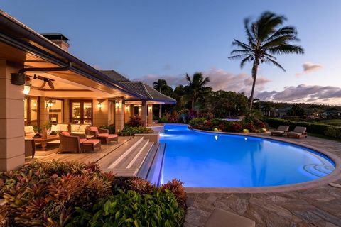 Built on a secluded double lot at the end of a private cul-de-sac in Kapalua Resort's Pineapple Hill gated community, is the prestigious residence known as Emerald Point. With more than 7,000 square feet of living space, complemented with spacious co...
