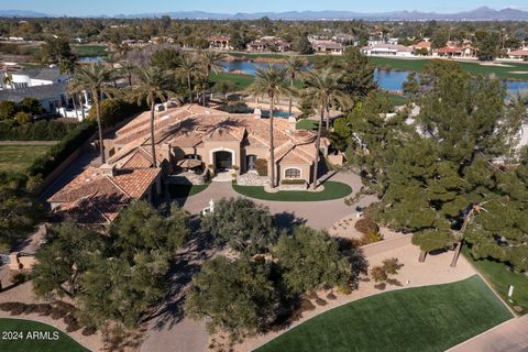 Backing up to the golf course yet very private, this impressive 2.13 ACRE Cal Christiansen estate w/ Mark Candeleria addition has 1.6 usable ACRES + ½ acre of golf course easement. The grounds feature a tennis court (pickleball lines), pool w/ waterf...