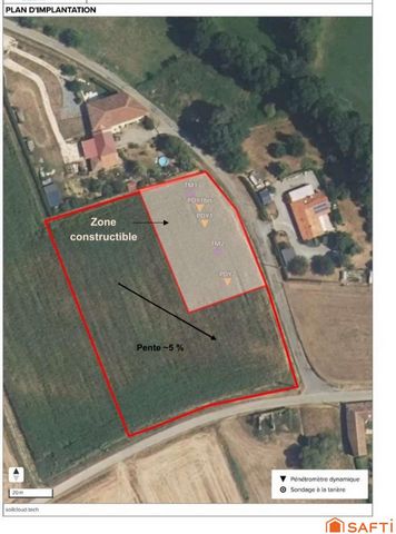 Terrain de 8085m2 dont 1700m2 constructibles avec vue dégagée