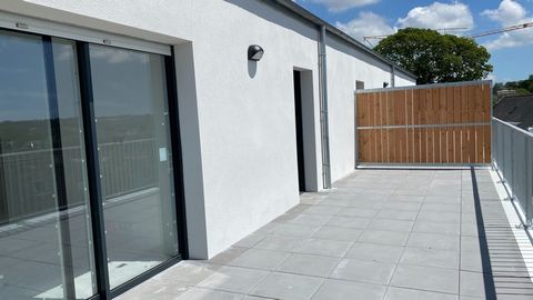 Dpt Finistère (29), à vendre QUIMPER appartement T2 de 49,40 m² habitable - Terrasse de 15,20 m² - Parking sous-sol