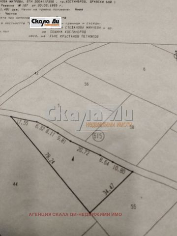 AGENCY 'SKALA DI' for sale Plot of land near the town of Kostinbrod in the land of Shiakovtsi. The plot is located on Lomsko shose next to the road to the village of Dragovishtitsa. Flat, with a big face. Asphalt road. Access from Lomsko shose is pro...