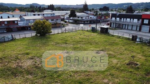Large plot of land of 1,600 m2 for commercial purposes in the heart of the city of Lanco. 40 meters in front by 40 meters in depth. Half a block from the Plaza de Armas along the main street of the city. Zone ZU-1