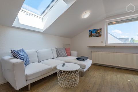 New roof studio in quiet Darmstadt best location . Near Lichtwiese and university . Tram stop nearby. City center easily accessible, highway easily accessible. Fully furnished with new furniture and appliances. 3 rooms usable as bedroom, children's r...