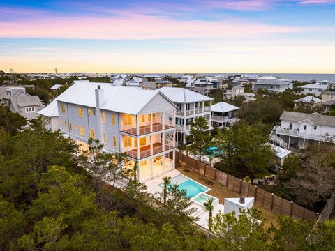 Situated on at the end of a private cul-de-sac overlooking the 5th green at Camp Creek golf course, 173 A Street offers privacy rarely found on 30A. This resort style home features endless luxury amenities including a chef's kitchen, oversized great ...