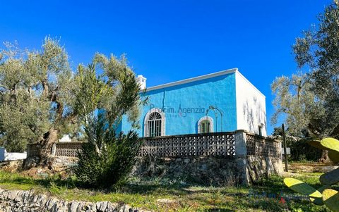 Characteristic stone farmhouse for sale located in the countryside of Ostuni on beautiful hilly terrain, in a rural but inhabited context. It consists of four rooms, three of which have vaulted ceilings, typical of the area, and a bathroom. The prope...