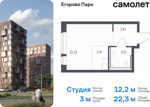 Продается квартира-студия. Квартира расположена на 4 этаже 12 этажного монолитного дома (Корпус 3.1, Секция 8) в ЖК «Егорово Парк» от группы «Самолет». ЖК «Егорово Парк» — подмосковный жилой комплекс комфорт-класса на юго-востоке Подмосковья в 20 мин...