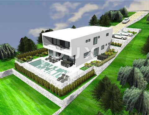 Location: Primorsko-goranska županija, Kostrena, Kostrena Sveta Lucija. KOSTRENA, PLEŠIĆI - Terreno con progetto per una villa con piscina In vendita è un eccezionale terreno edificabile in una zona prestigiosa di Kostrena, ideale per chi cerca una p...