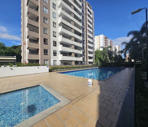 Apartment for sale in the flora cali, condominium zaguan de las flores, spectacular apartment of 104 mt2, plus balcony terrace and additional area such as laundry area and storage, 1st floor, 2 parking spaces in the basement, guards arrive at the par...