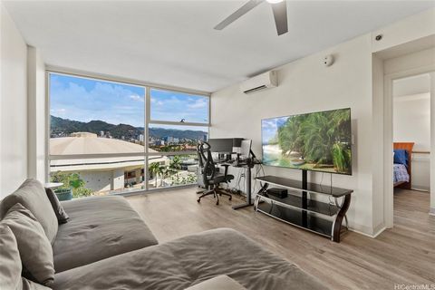 OPEN HOUSE CANCELLED (4/14) DEAL OF A LIFETIME! Elevate your living experience with this residence in the heart of Honolulu, showcasing breathtaking city and mauka views. Step into a 1-bedroom, 1-bath sanctuary, complete with a dedicated covered park...