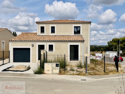 Gard (30), exclusive new development, for sale in the town of Gajan, a 2023 detached house, 5 rooms with an area of almost 125 square meters, with an adjoining and communicating garage, on land of almost 400m² in the Candoule estate. It offers you br...
