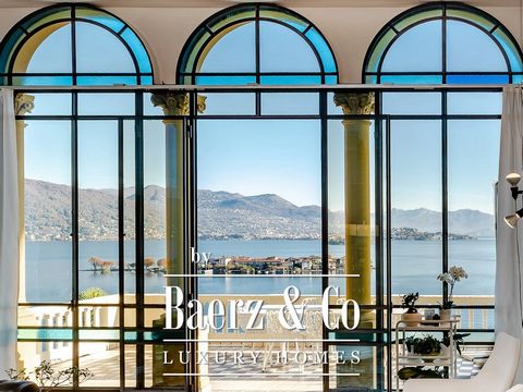 Inside Villa Barberis, in Baveno, a luxurious flat for sale in a period villa. This prestigious historical villa has been subdivided into 10 residential units, with swimming pool, secular park and concierge. INTERIOR COMPOSITION Located on the first ...