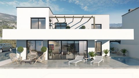 NEW CONSTRUCTION VILLAS IN FINESTRAT ~~New construction project of 10 modern design villas, in a natural setting with sea and mountain views, close to the Puig Campana golf course, and a short distance from the towns of Finestrat and Benidorm.~~The p...