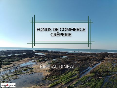 Megagence - Elise AUDINEAU offers you this emblematic establishment on the Vendée Coast with breathtaking views of the ocean, generating very good profitability. This well-maintained creperie has around 65 seats (indoors and terrace), with recent kit...