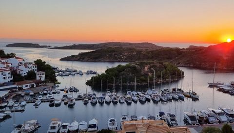 Chalet avec des vues spectaculaires sur le port d'Addaia et la mer... La maison principale est de plain-pied, avec un spacieux salon-salle à manger avec cheminée, trois chambres doubles avec des placards intégrés et deux salles de bains complètes. De...