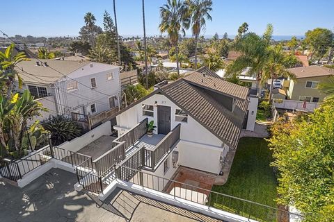 Stunning OCEAN VIEW duplex west of the I-5 in the hills of Solana Beach, just blocks from the beach, train station, Cedros Design District and more! Renovated in 2023 and located in one of the best areas of Solana Beach, this property should not be m...