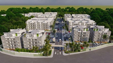 Aptos de 2 y 3 habitaciones en Santo Domingo norte con Bono de primera vivienda   Administrado por fideicomiso   22 Edificios en total   TIPOS DE APARTAMENTOS TIPO A – 1. APARTAMENTO DE 53.00 M2 Sala Comedor Cocina Área de lavado 2 habitaciones con e...