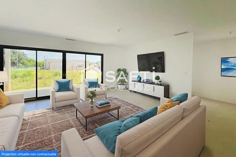 Villa neuve de plain pied, 3 chambres, sur 848 m2 de terrain piscinable