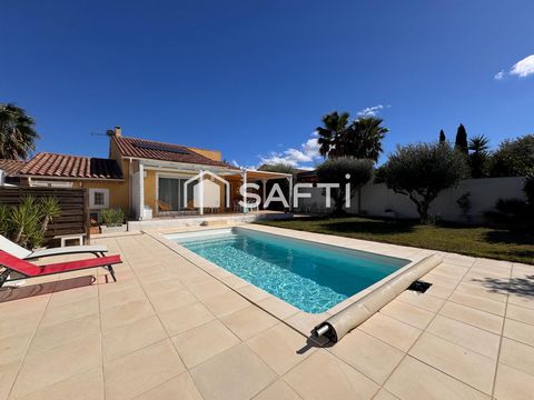 Villa de plain pied 146m2, parcelle 621m2, piscine, panneaux photovoltaïques