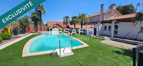 Longère familiale avec dépendances et piscine à 15 min des plages.