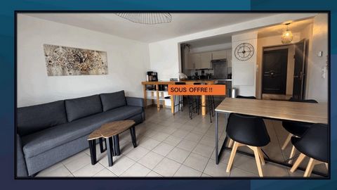 Appartement T3 climatisé, 1 balcon, 1 parking, 1 accès piscine