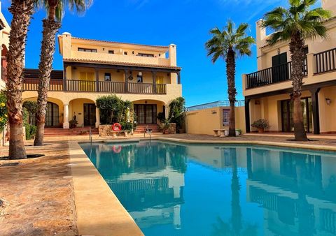 This three-bedroom first floor spacious (89m2) courtyard apartment is set within the private and secure gated community of Harbour Lights, beside the Esperanza Harbour, in the traditional fishing village of Villaricos. The apartment enjoys a roof ter...