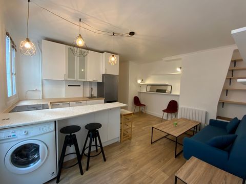 Loue appartement en bail meublé mobilité - 2 pièces - 36m² entièrement refait à neuf - Paris 19ème