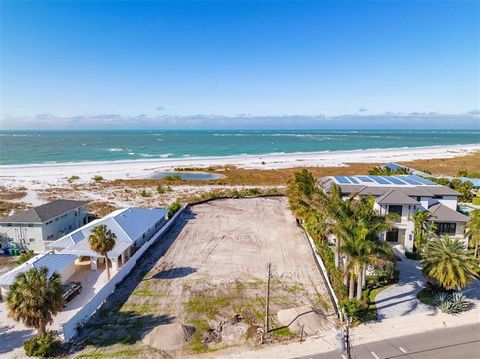 Stunning estate sized Gulf-front property located at 769 N Shore Dr, Anna Maria, FL. This cleared lot is almost one full-acre with 102' of beach frontage, offering direct access to the pristine white sand beaches of the Gulf of Mexico. Full 180-degre...