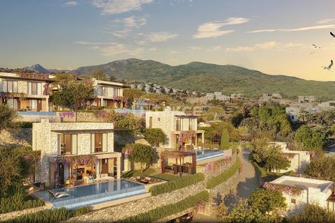 Detached Villas with Private Pools and Beautiful Views in Yahşi Bodrum The detached villas are situated in Ortakent in Bodrum, Muğla. Ortakent is a popular living space. It has beautiful beaches and bays, a natural atmosphere, mandarin trees, and eas...