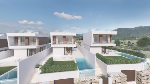 Les propriétés ont une surface construite de 141 m² sur des parcelles de 318 m² à  433 m² avec une orientation sud à  seulement quelques centaines de mètres du terrain de golf et il y a 2 types de villas qui sont distribuées sur 2 ou 3 étages Les typ...