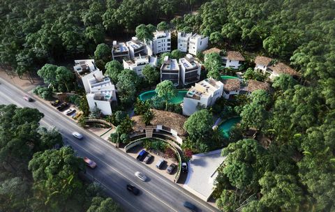 Wake up and understand the call of nature. 41 residences from 1 to 3 bedrooms await you surrounded by lush vegetation and designed in perfect harmony with the wind water and light that the jungle offers. In a balance between the vernacular and the co...