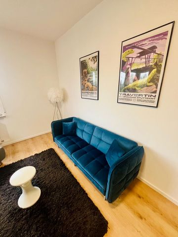 The accommodation has two bedrooms with two beds each and a sofa bed with a single bed in the living room. You are centrally located in StuttgartWest and can walk to the underground and bus station in 3 minutes. The underground takes you to Stuttgart...