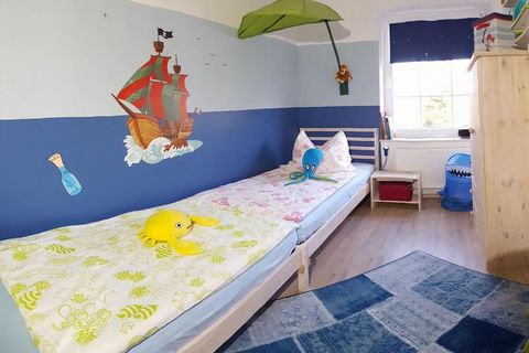 Unsere Ferienwohnung besitzt ein Elternschlafzimmer, ein seperates Kinderzimmer mit einem Einzelbett und einem Etagenbett. Einen Wohn- Essbereich mit Küche sowie ein Bad mit Dusche. Die Wohnung ist ebenerdig und hat eine großzügige Terrasse von der a...