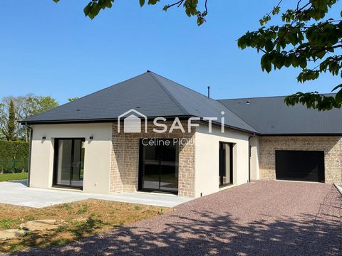 Maison récente de plain-pied avec beau jardin et garage dans bel environnement