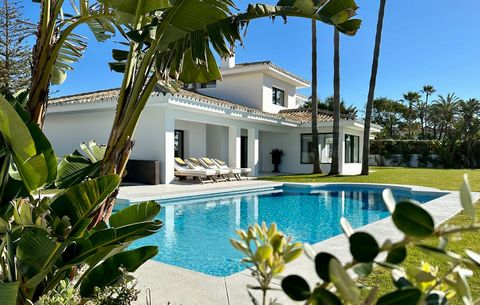 This beautiful villa is situated on the beachfront in this sought after residential and exclusive location, Most of the accommodation is located on the ground floor and comprises hallway, kitchen, utility room and 5 en suite bedrooms, 2 of which have...