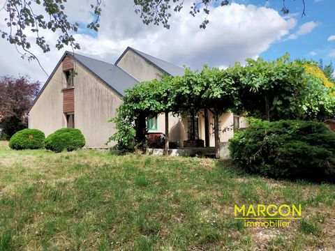 MARCON IMMOBILIER - CREUSE EN LIMOUSIN - REF 88228 - LA SOUTERRAINE AREA - Marcon Immobilier offers you this beautiful atypical pavilion opening onto a landscaped garden of around 2000m², a large terrace shaded by a pergola and decorated with an orna...