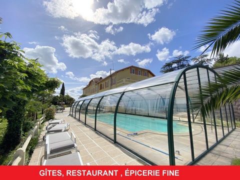 In the renowned spa town of the Gers, former hotel restaurant recently renovated with heated indoor swimming pool, terraces, gîtes, restaurant, delicatessen, rotisserie, tearoom. The establishment has a unique location in the spa, with landscaped, fe...