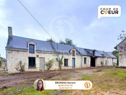 Magnificent farmhouse from 1841 located in SAVIGNY EN VERON between CHINON and SAUMUR to renovate to your taste! The property complex includes a farmhouse on two levels with a potential to renovate of 150m2, the following rooms have been delimited bu...
