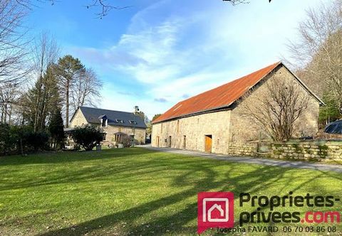 Josepha Favard Propriétés Privées, offers you exclusively in Lestards, this House and Barn set at the price of 294,000 euros HAI (agency fees to be paid by the seller) A haven of peace nestled in the heart of the Corrèze countryside. Charming freesto...